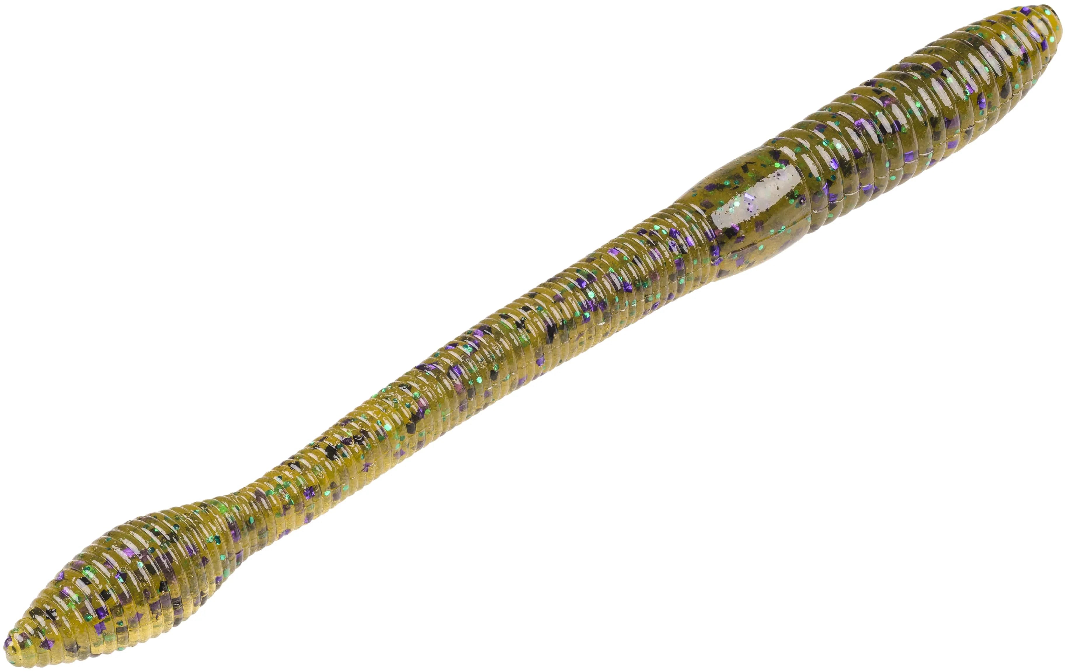 Strike King KVD Fat Baby Finesse 5 inch Soft Plastic Worm 8 pack