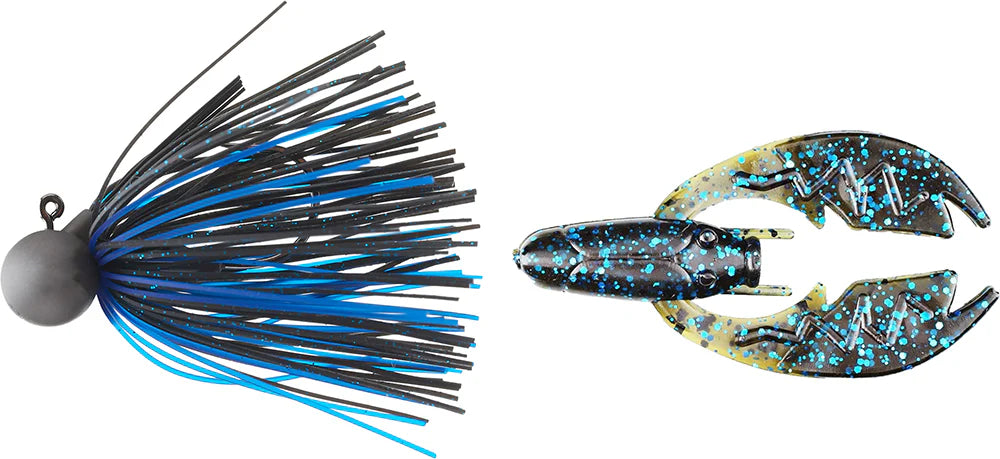 Keitech Tungsten Model II Football Jig NetBait Tiny Paca Chunk Combo