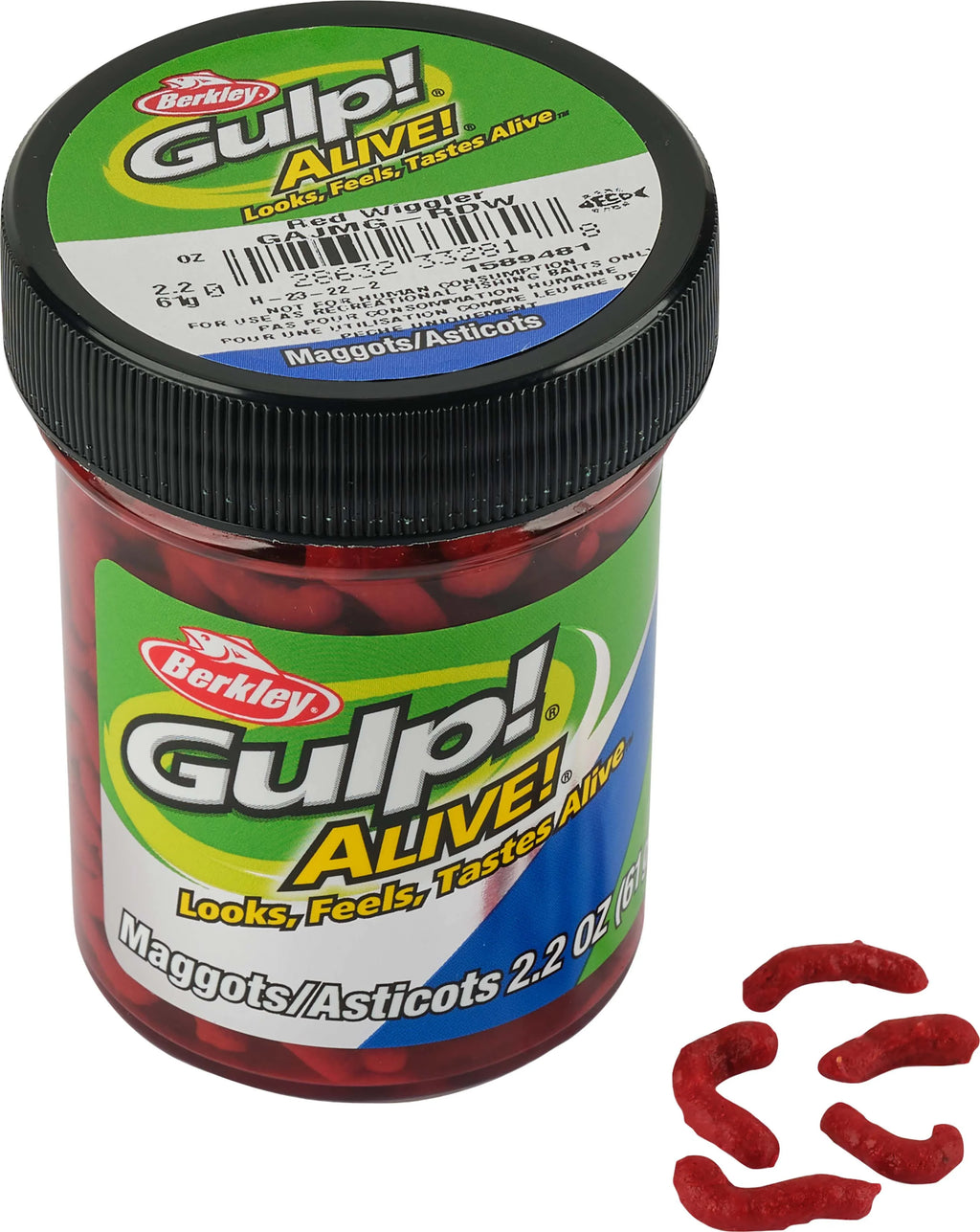 Berkley Gulp Alive 1 inch White Maggots 22 oz Jar