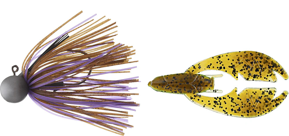 Keitech Tungsten Model II Football Jig NetBait Tiny Paca Chunk Combo