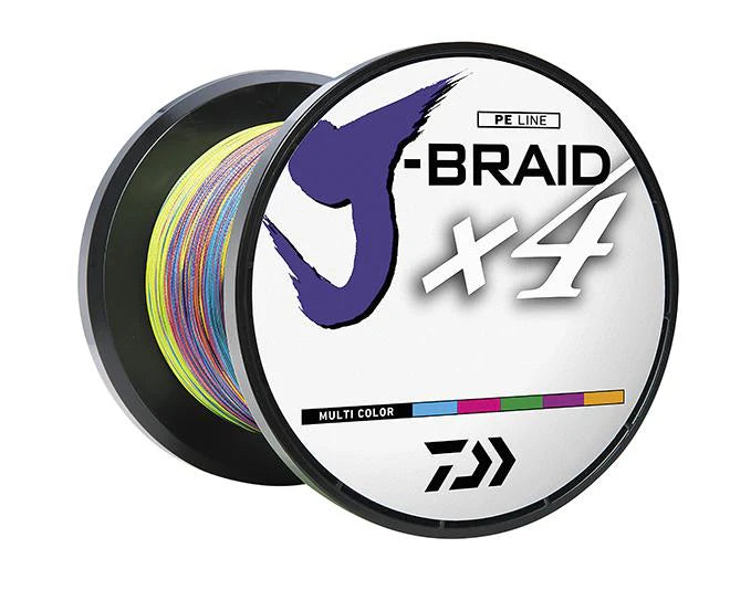 Daiwa J Braid x4 Braided Line 550 Yards Multi Color