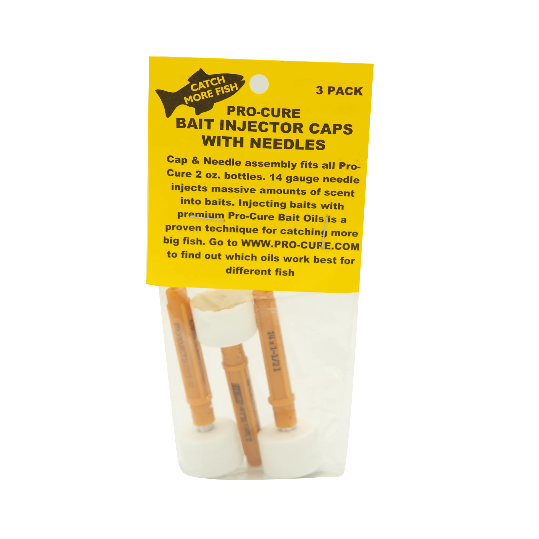 Pro Cure Bait Injector Needle Caps 3 pack