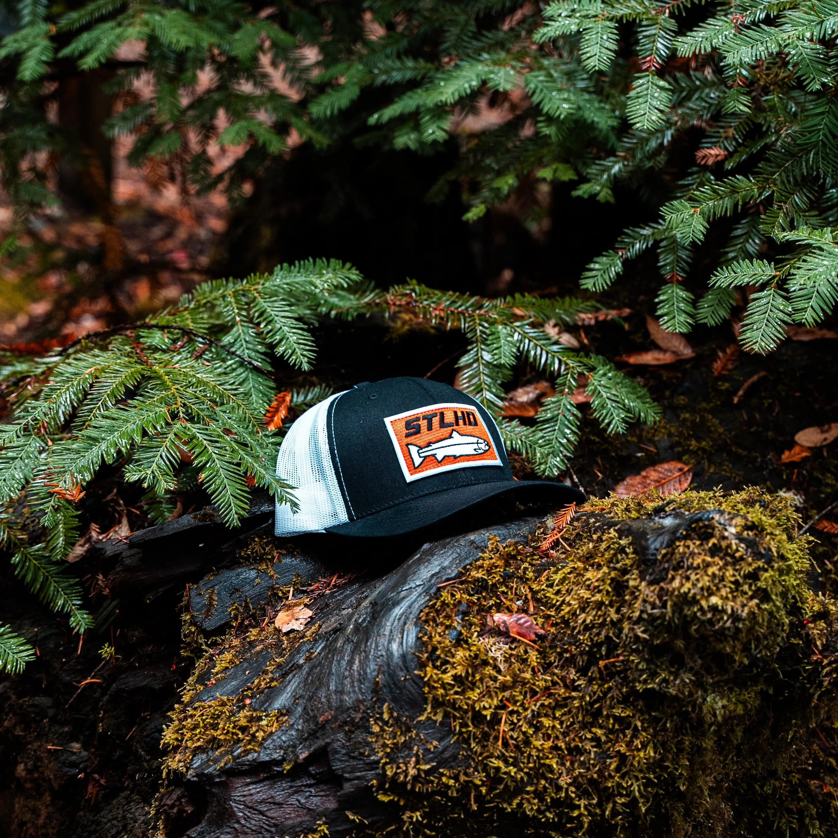 STLHD Standard White Black Trucker Hat
