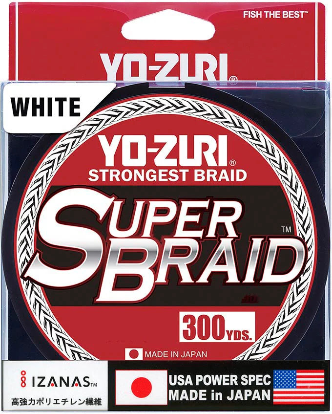 Yo Zuri SuperBraid White 300 Yard Spool