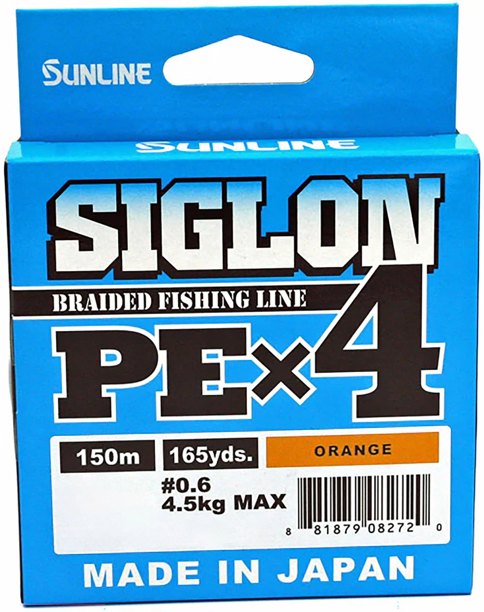 Sunline Siglon PEx4 Orange Braid 165 Yard Spools