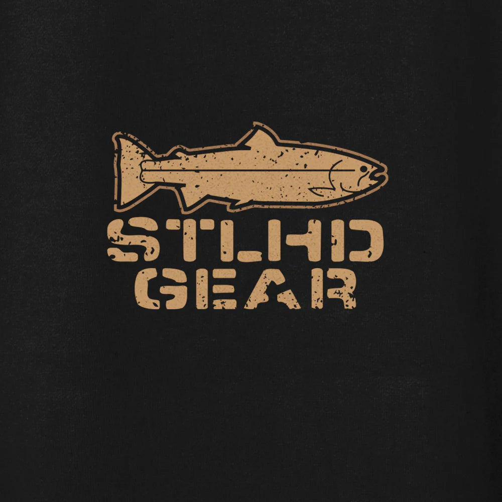 STLHD Mens Work Hard Fish Hard Premium Hoodie