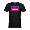 STLHD Mens Neon Pink Black T Shirt