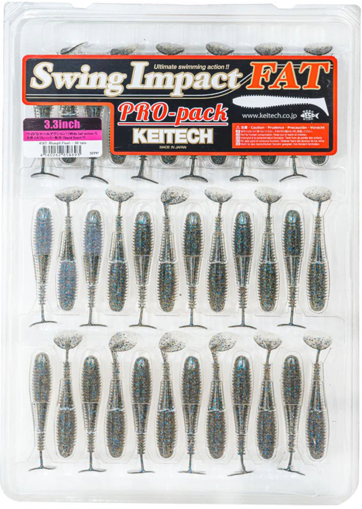 Keitech Fat Swing Impact 33 inch Soft Paddle Tail Swimbait 30 Bait Pro Pack