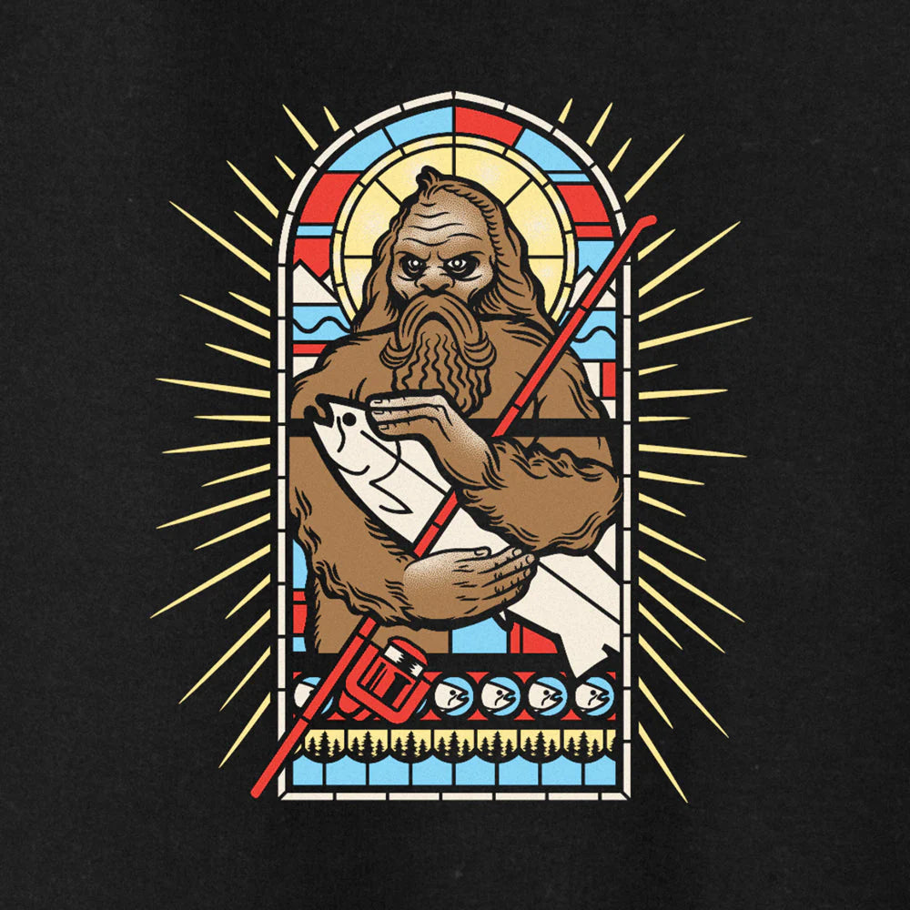 STLHD Mens Saint Sasquatch Black Standard Hoodie