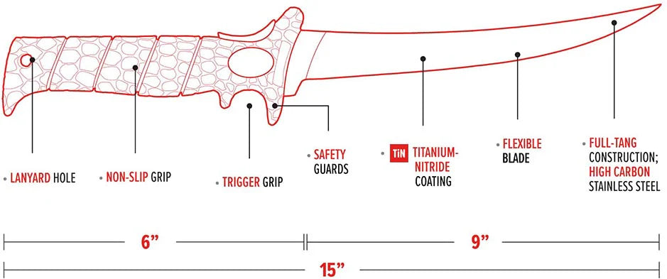 Bubba Tapered Flex Fillet Knife 9 Inch