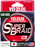 Yo Zuri SuperBraid Dark Green 150 Yard Spool