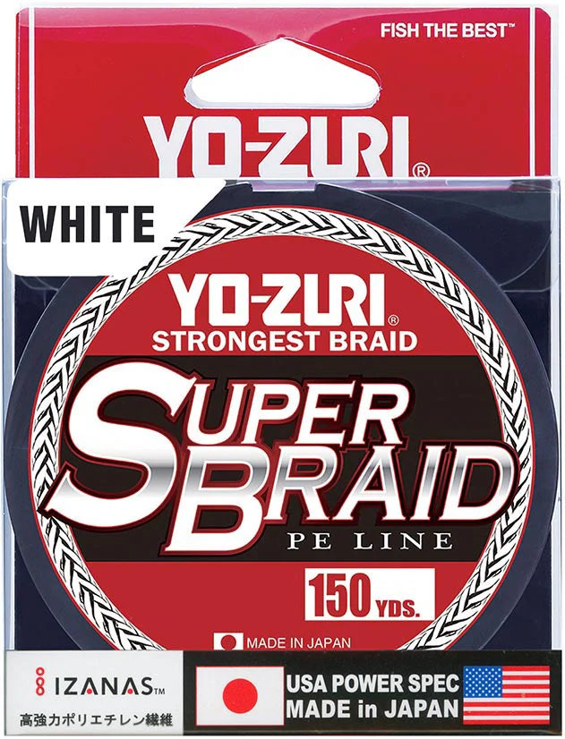 Yo Zuri SuperBraid White 150 Yard Spool