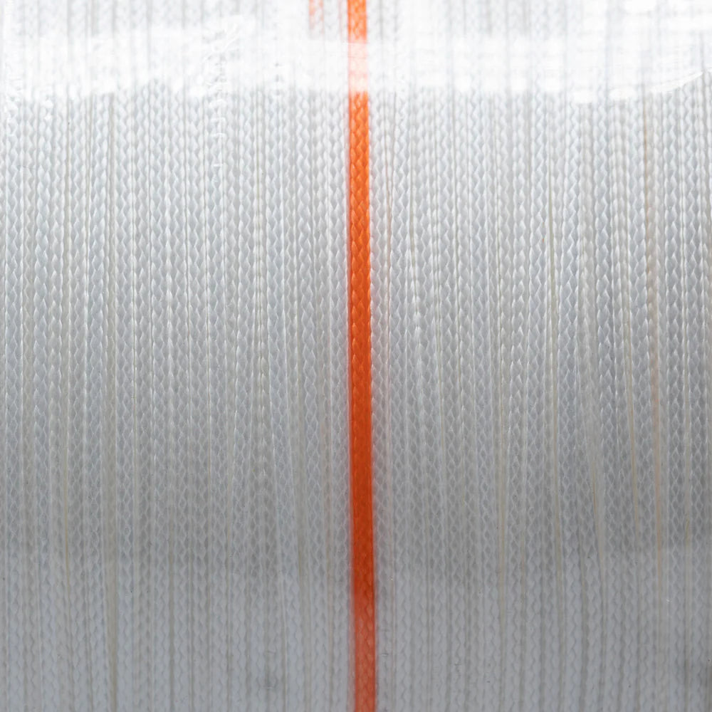 Phenix Feather 16X Hollow Braid Filler Spools White w Orange Green Markings