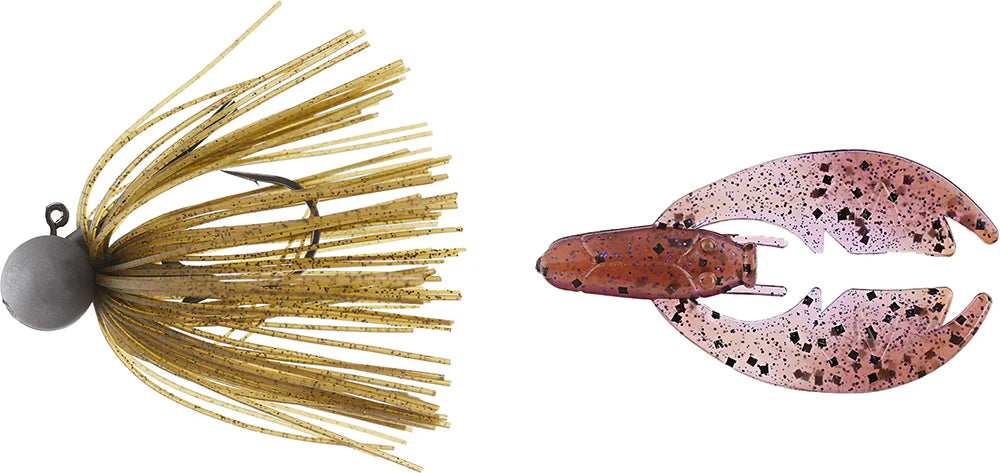 Keitech Tungsten Model II Football Jig NetBait Tiny Paca Chunk Combo