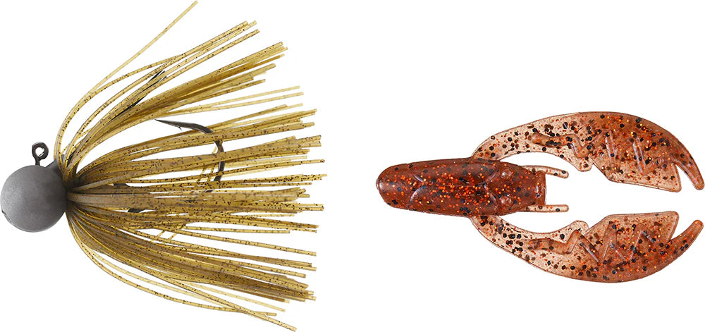 Keitech Tungsten Model II Football Jig NetBait Tiny Paca Chunk Combo