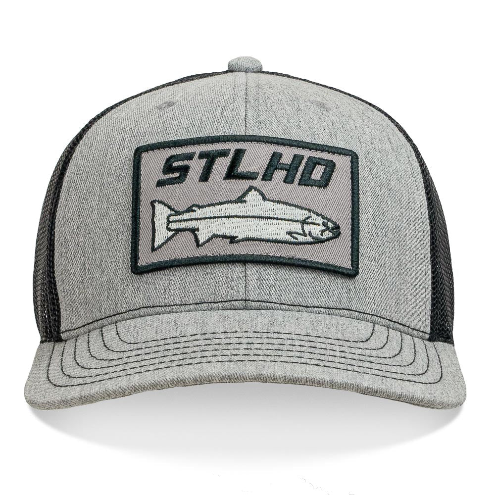STLHD Chrome Edition Heather Grey Black Trucker Snapback Hat