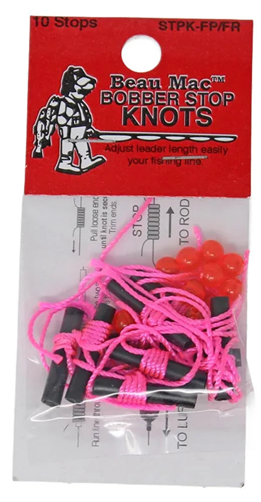 Beau Mac Bobber Stop Knots w Beads 10 Pack