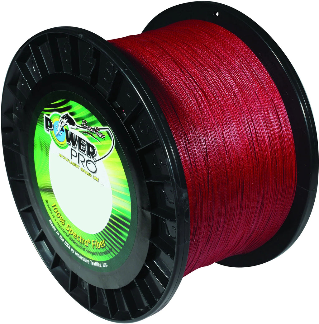 Power Pro Spectra Vermillion Red Braided Line 1500 yard Bulk Spool