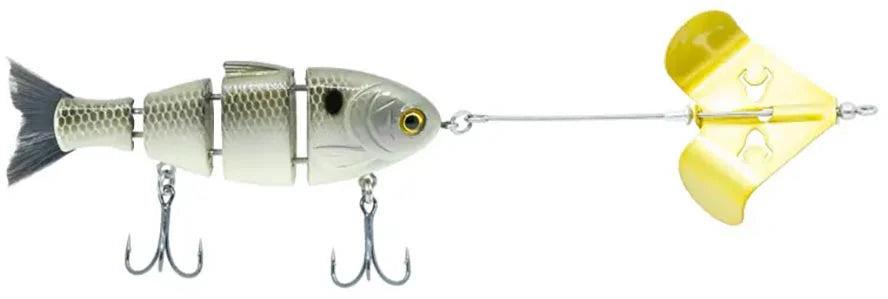 Bucca Buzzing Baby Bull Shad Jointed Swimbait Buzzbait Combo 375 Inch