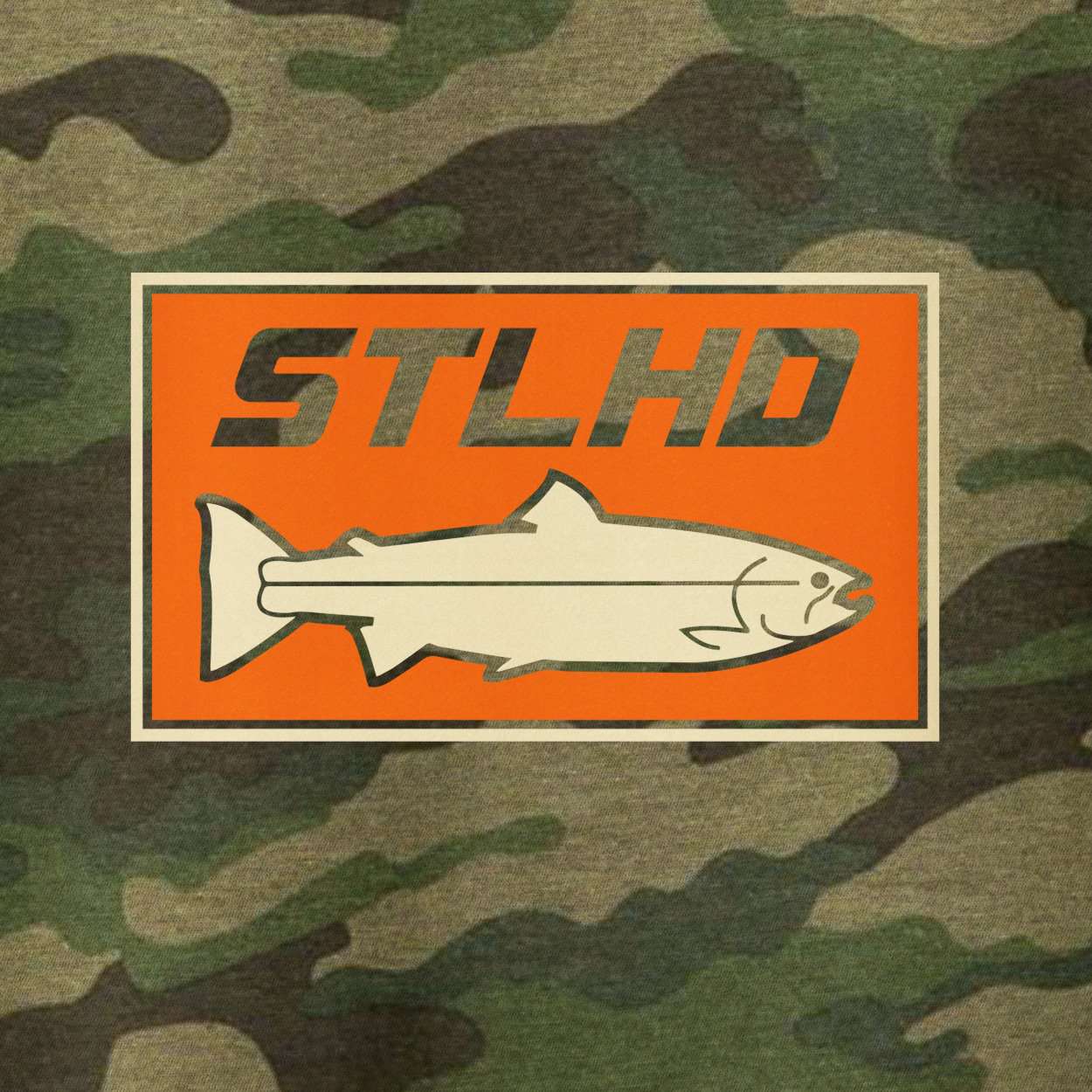 STLHD Mens Woodlands Camo Standard Hoodie