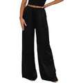 Women's High-Waist Satin Wide Leg Pants